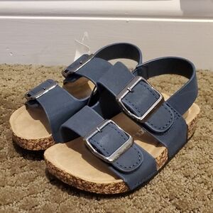 Toddler Boys Girls Falls Creek Birk Style Navy Sandals Velcro Size 5 6 7 8 NWT